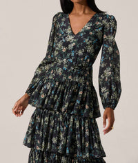 Astr - Franchesca Tiered Ruffle Floral Maxi Dress