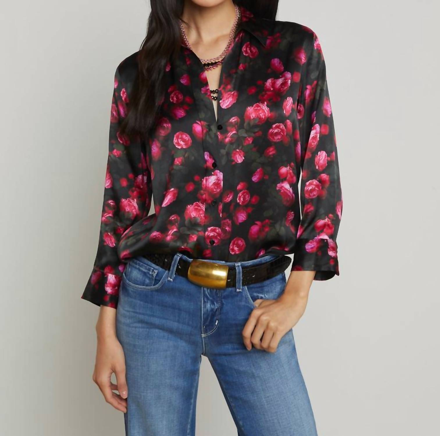 L'Agence - DANI 3/4 SLEEVE BLOUSE