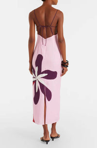 Cala De La Cruz - Firenze Floral Linen Midi Dress