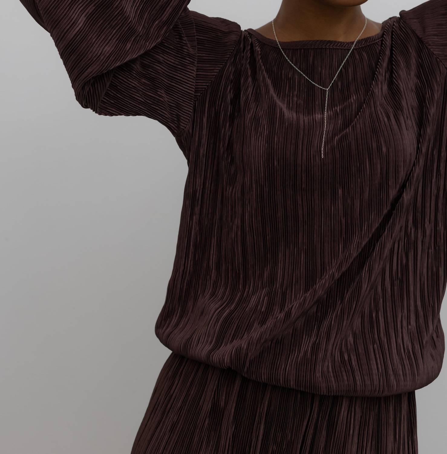 Collective - Plisse Round Neck Top