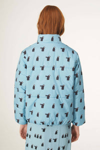 Compania Fantastica - Penguin Print Quilted Bomber Jacket