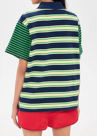 Damson Madder - Zia Rugby Mix Stripe Shirt