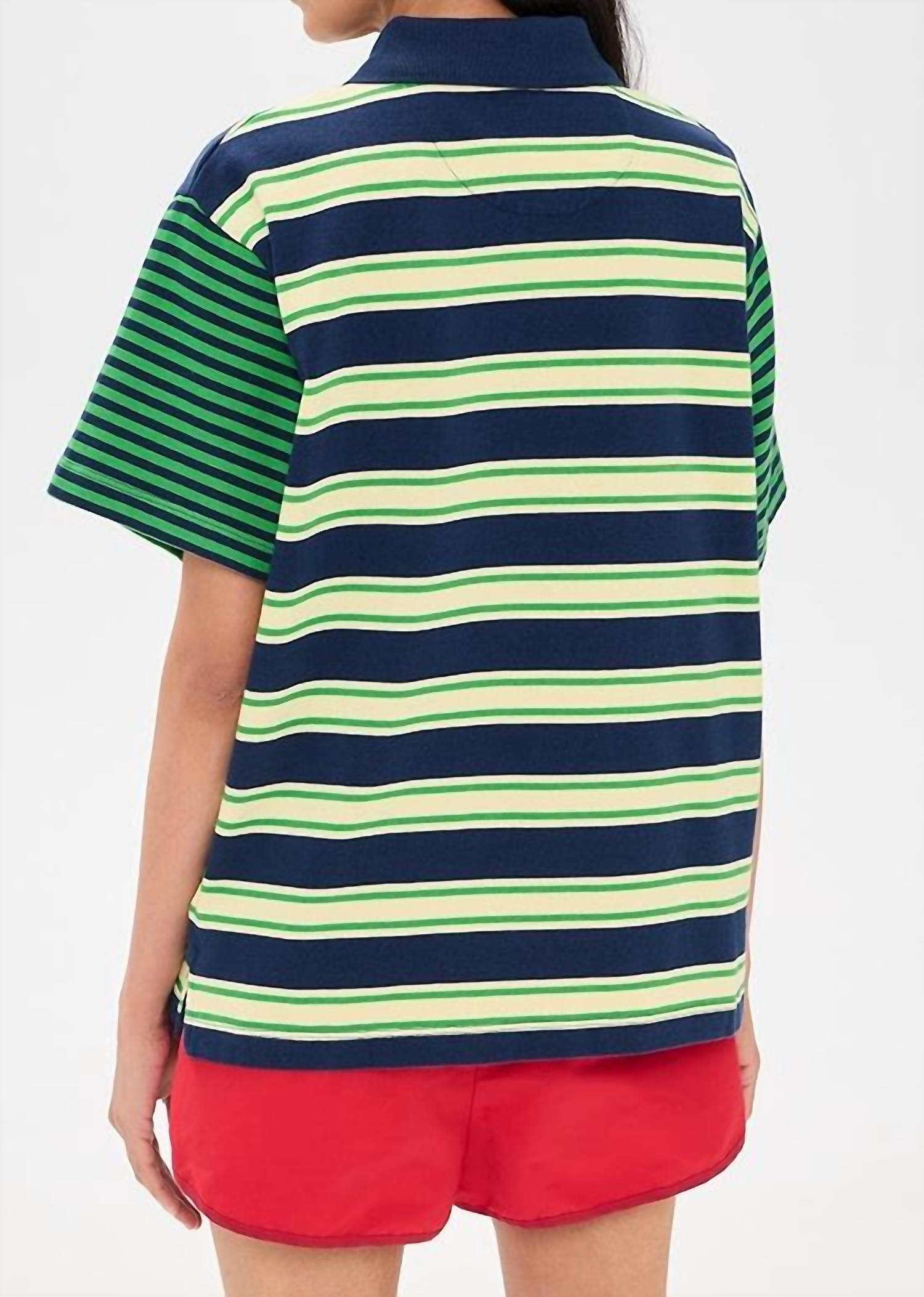 Damson Madder - Zia Rugby Mix Stripe Shirt