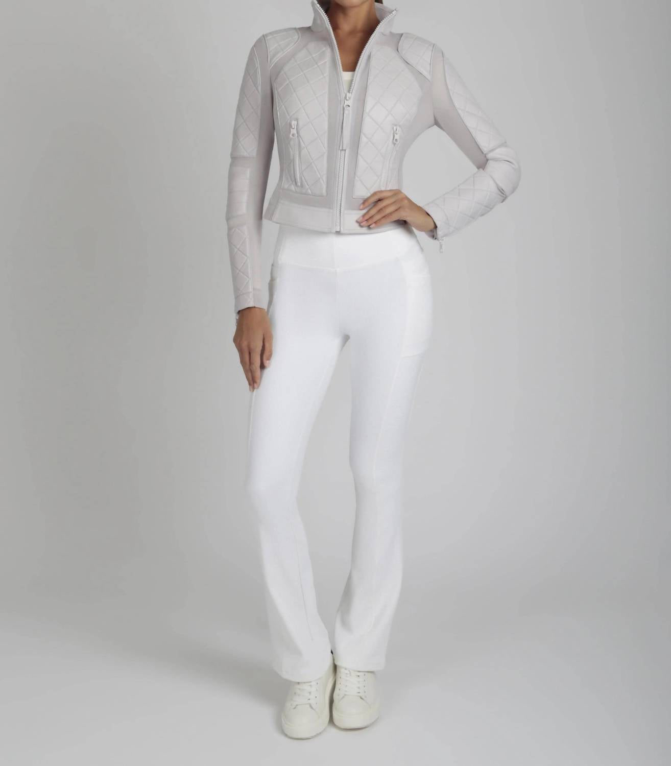 Blanc Noir - Classic Mesh Moto Jacket