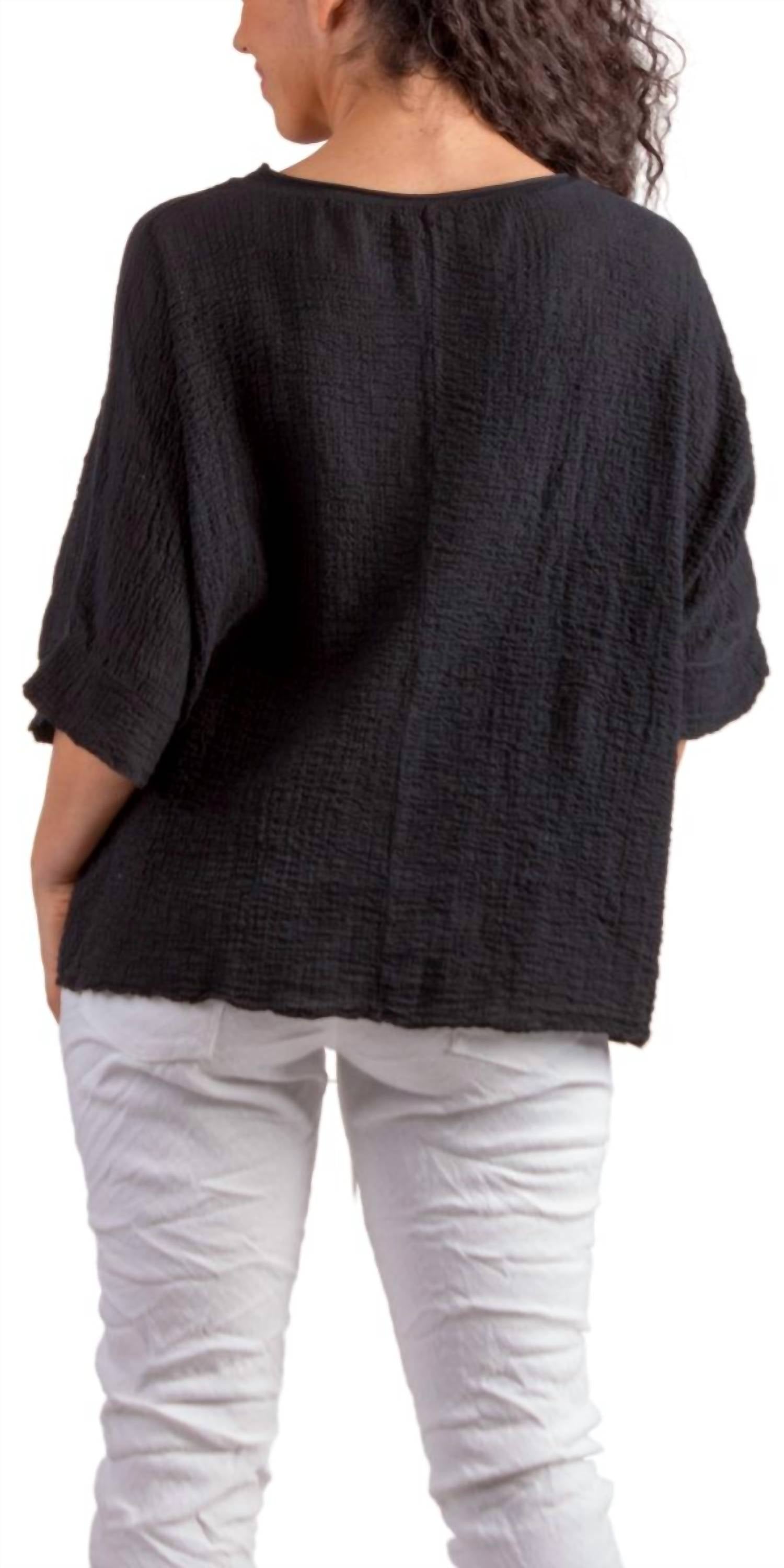 Gigi Moda - Rina Waffle Cotton Top