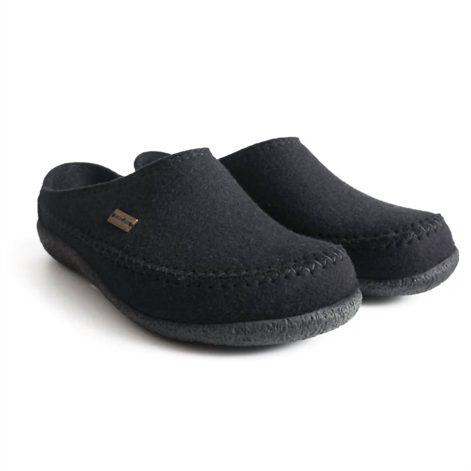 HAFLINGER Unisex Fletcher Slippers in black - women's shoe