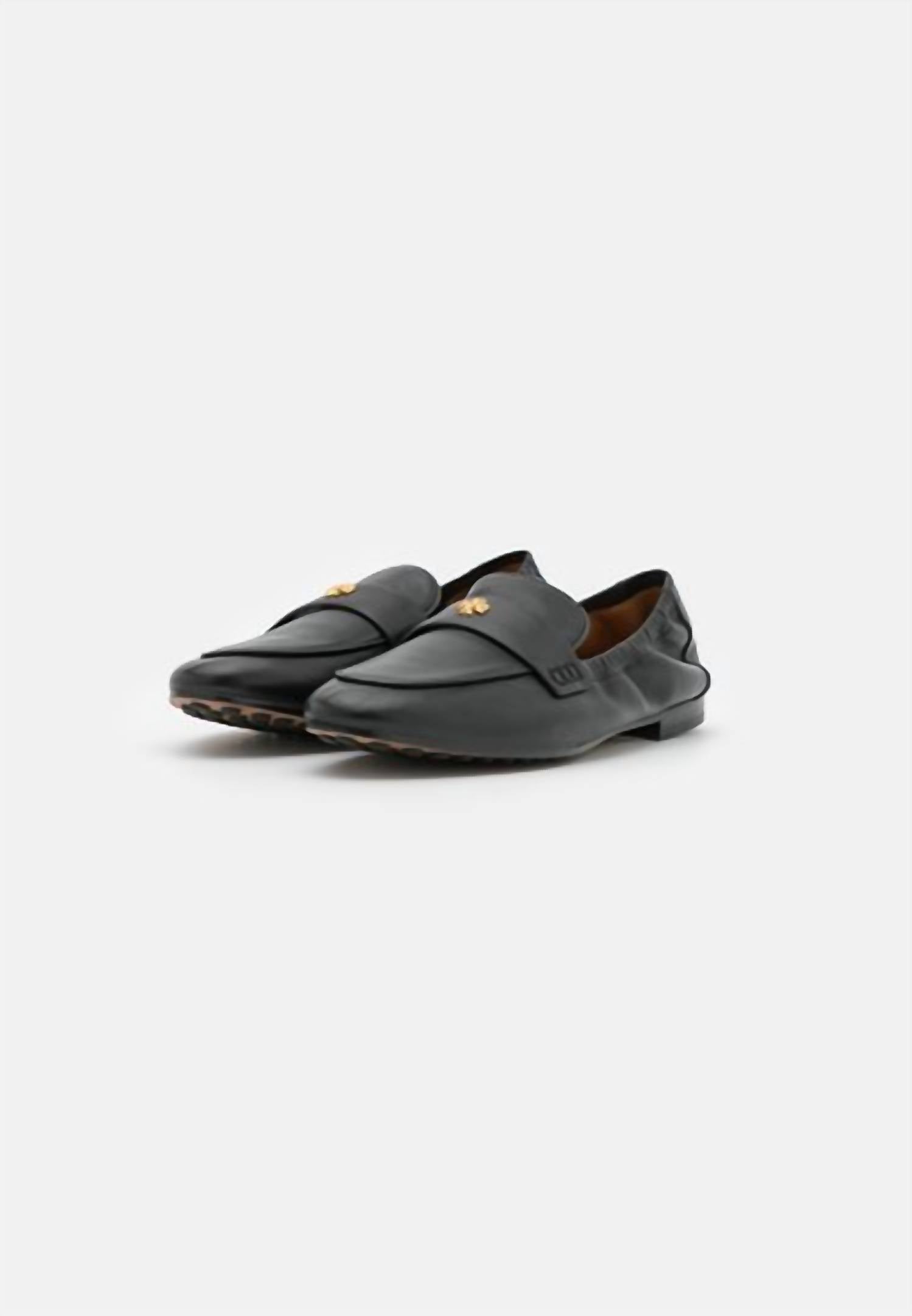 TORY BURCH Women's Ballet Loafer in perfect black - women's flats - detail view