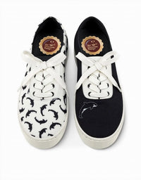 Hot Chocolate Design Women's Oceanic Casual Sneaker in black - women's sneaker - detail view