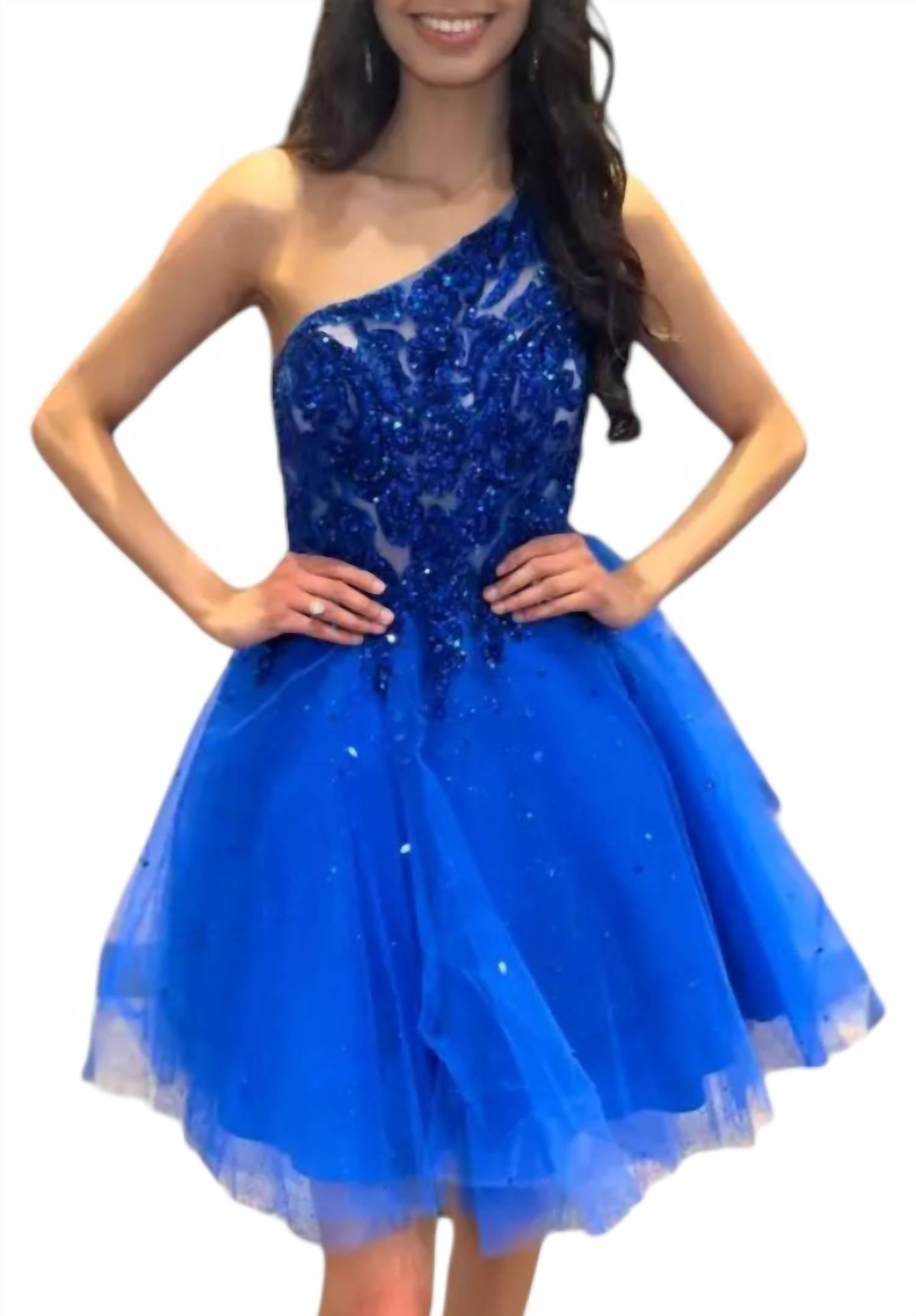 MORILEE One Shoulder Dress in regal royal - women's dress