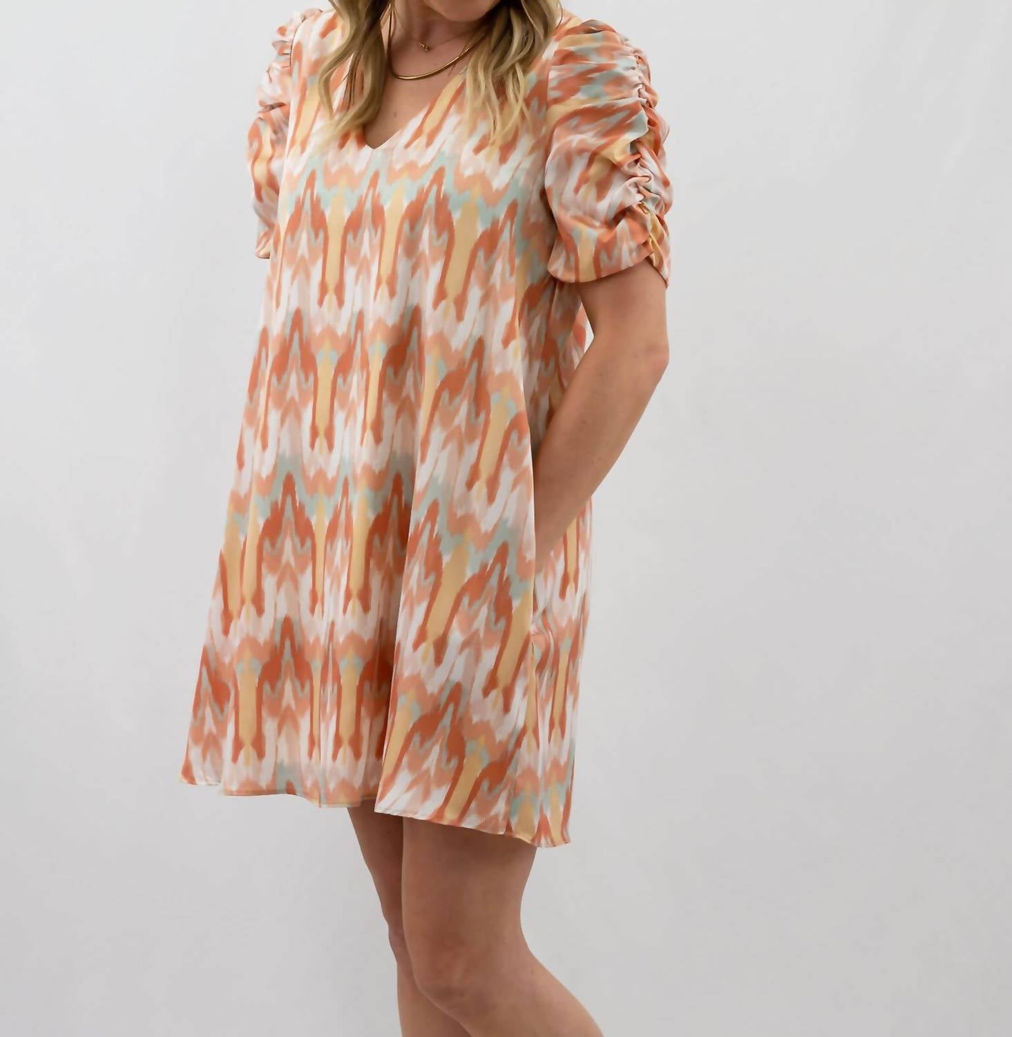 ADRIENNE Satin Petals Dress in pastel print - women's dress