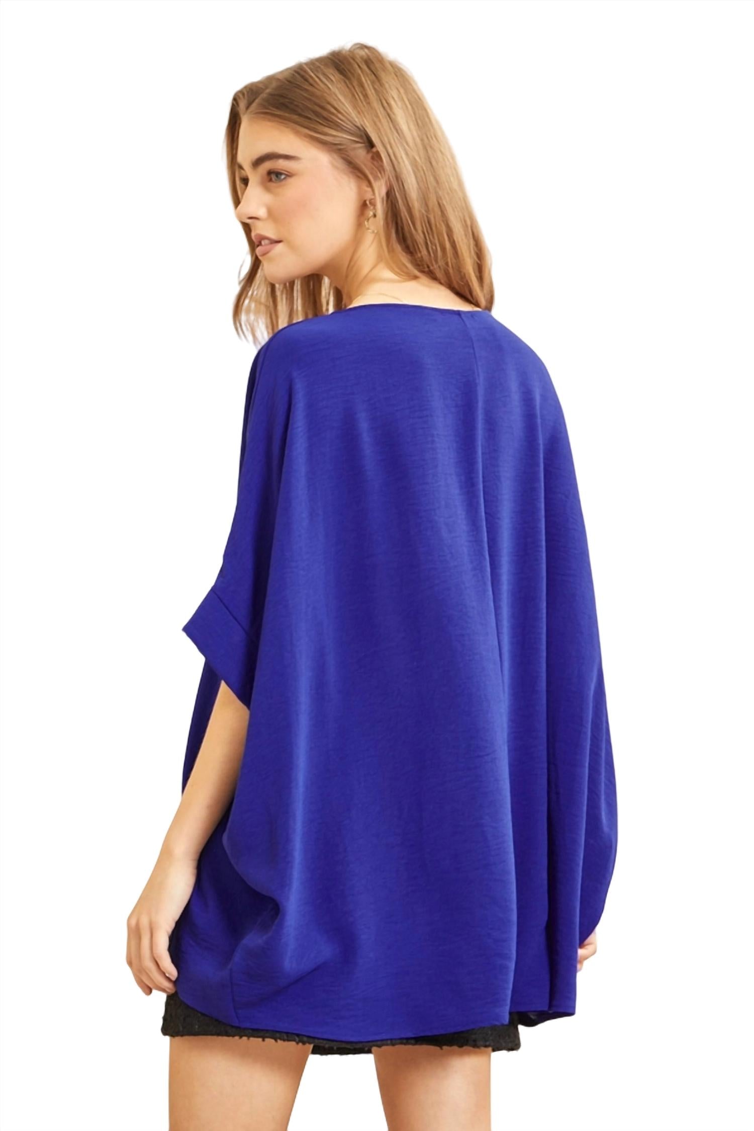 Andree By Unit - Dolman Sleeve Poncho Style Top