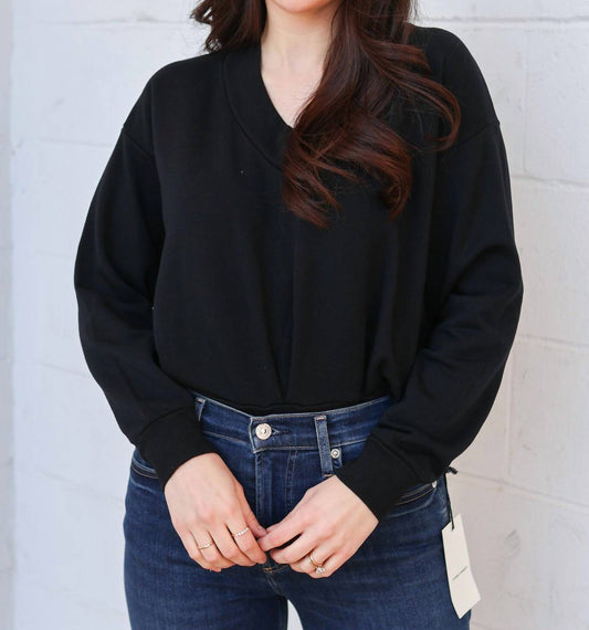 Stateside - Softest Fleece V Neck Pullover Sweatshirt