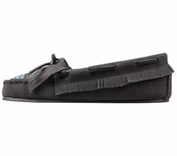 Lamo Women's Alita Slip-on Moccasins in charcoal multi - women's shoe - detail view