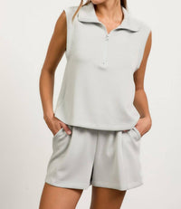Skies Are Blue - Savannah Scuba Sleeveless Top