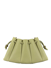 THEMOIRÈ Women's Calipso Bottalato Drawstring Shoulder Bag in olive green - women's bag