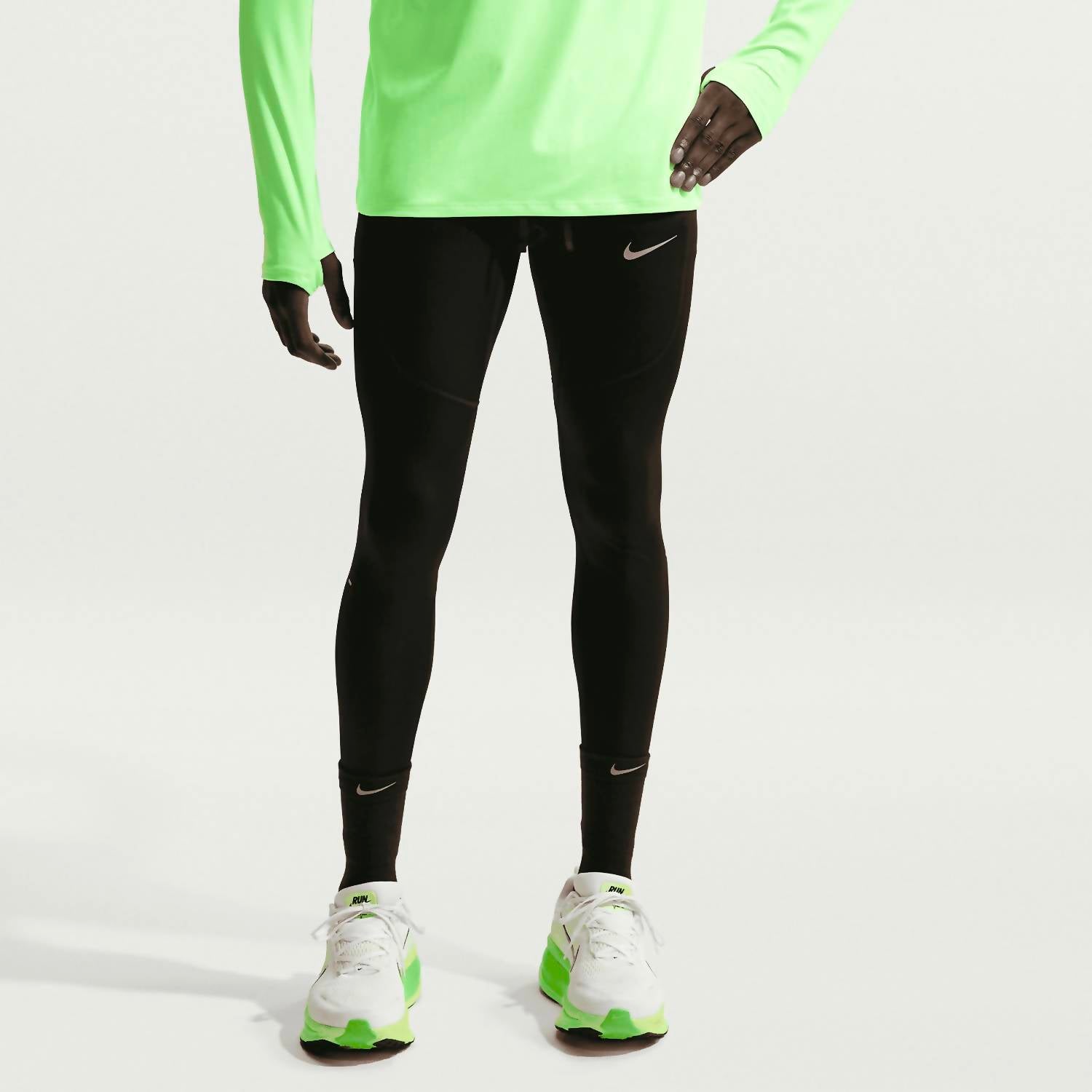 NIKE Dri-fit Stride Tights in black reflective silver - men's pants - view 5