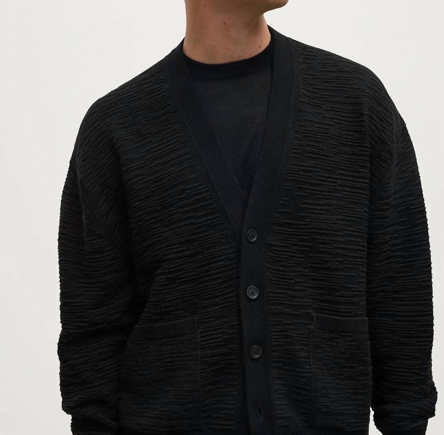 Johnstons Of Elgin - Plaited Textured Vee Cardigan