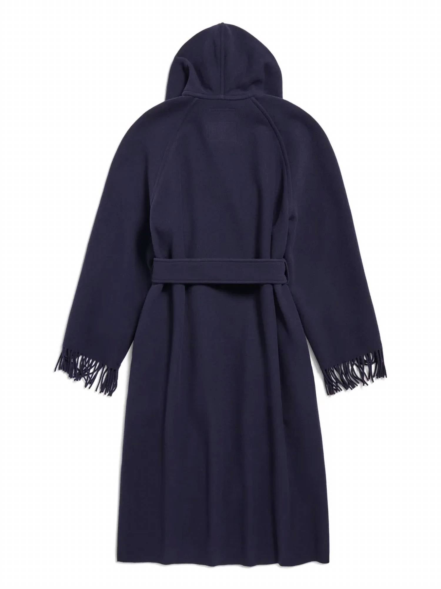Balenciaga - Women's Fringe Brushed Wool Coat