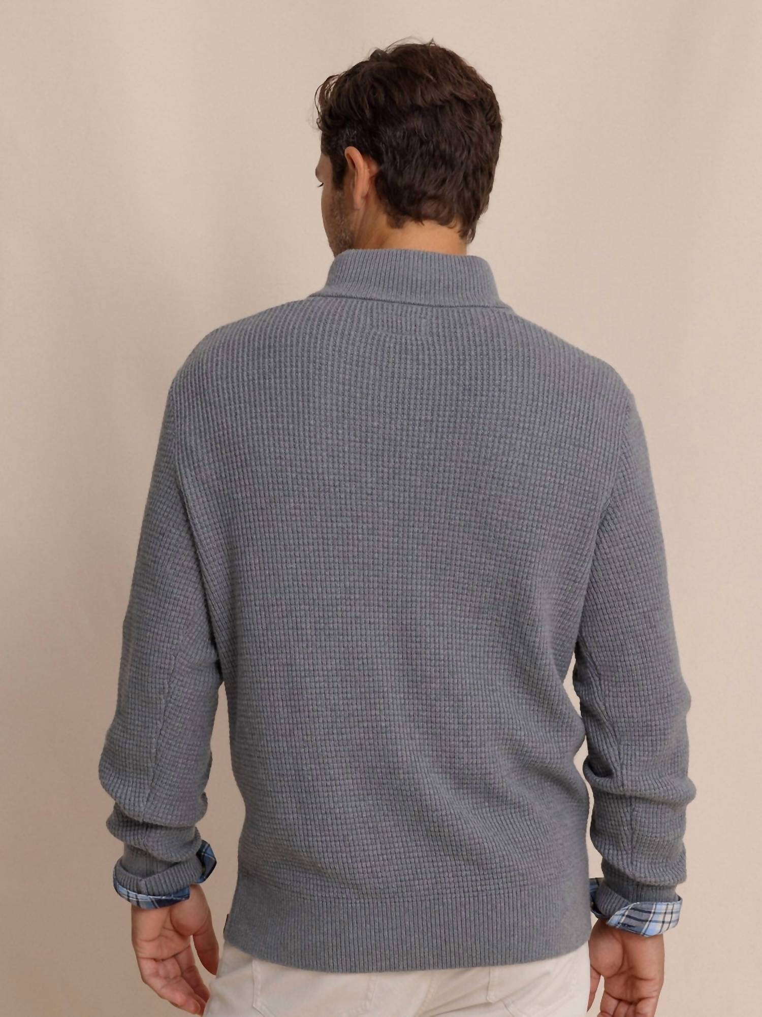 Southern Tide - Bass Creek Heather Quarter Button Sweater