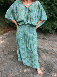 Romi The Brand Batik Butterfly Dress in green - women's dress - alternate view
