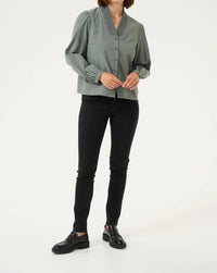 Kaffe - Kamaia V-neck Pleats Long Sleeve Shirt