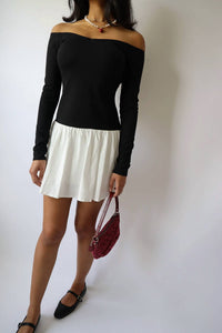 Blue Blush - Off The Shoulder Mini Dress