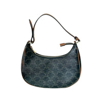 Celine - Women's Ava Triomphe Canvas Calfskin Shoulder Bag