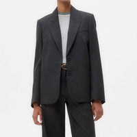 TWP Women's Perfect Boyfriend Blazer in charcoal - women's jacket