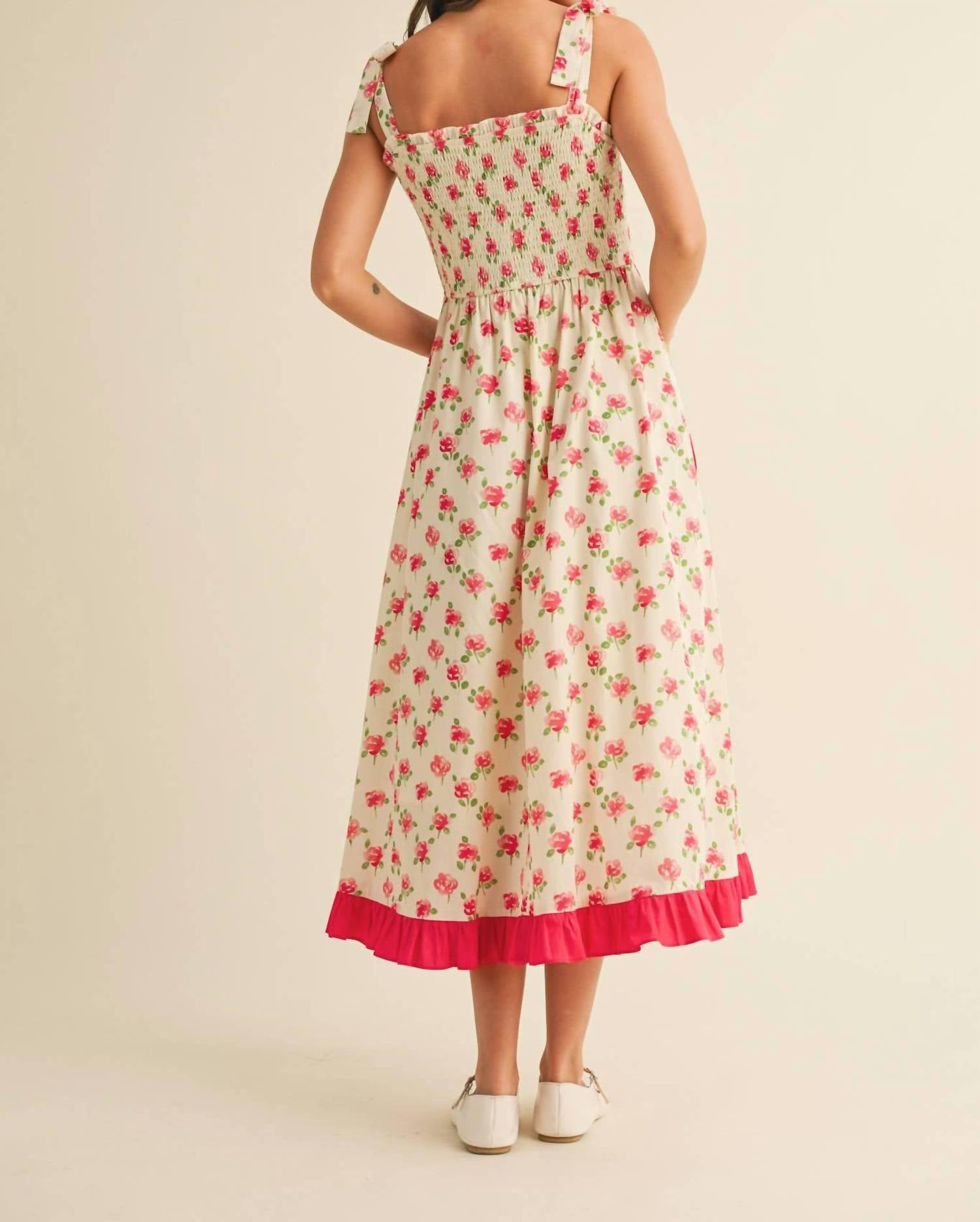 &Merci - Gardenia Smocked Midi Dress