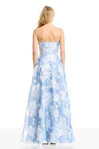 Dress The Population - Kit Strapless Straight Neck Dress