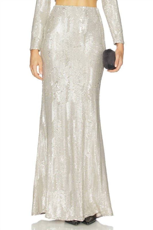 L'Agence - Sequin Zeta Long Skirt
