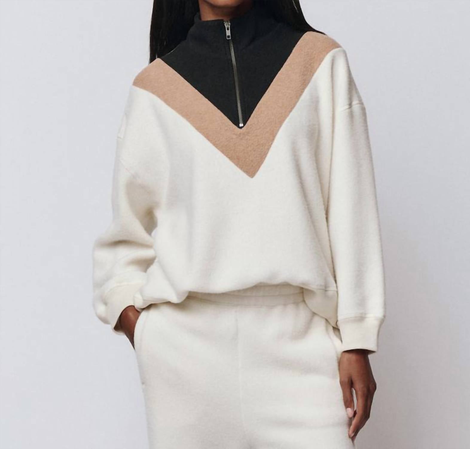 The Great. - Colorblock Plush Chalet Sweatshirt