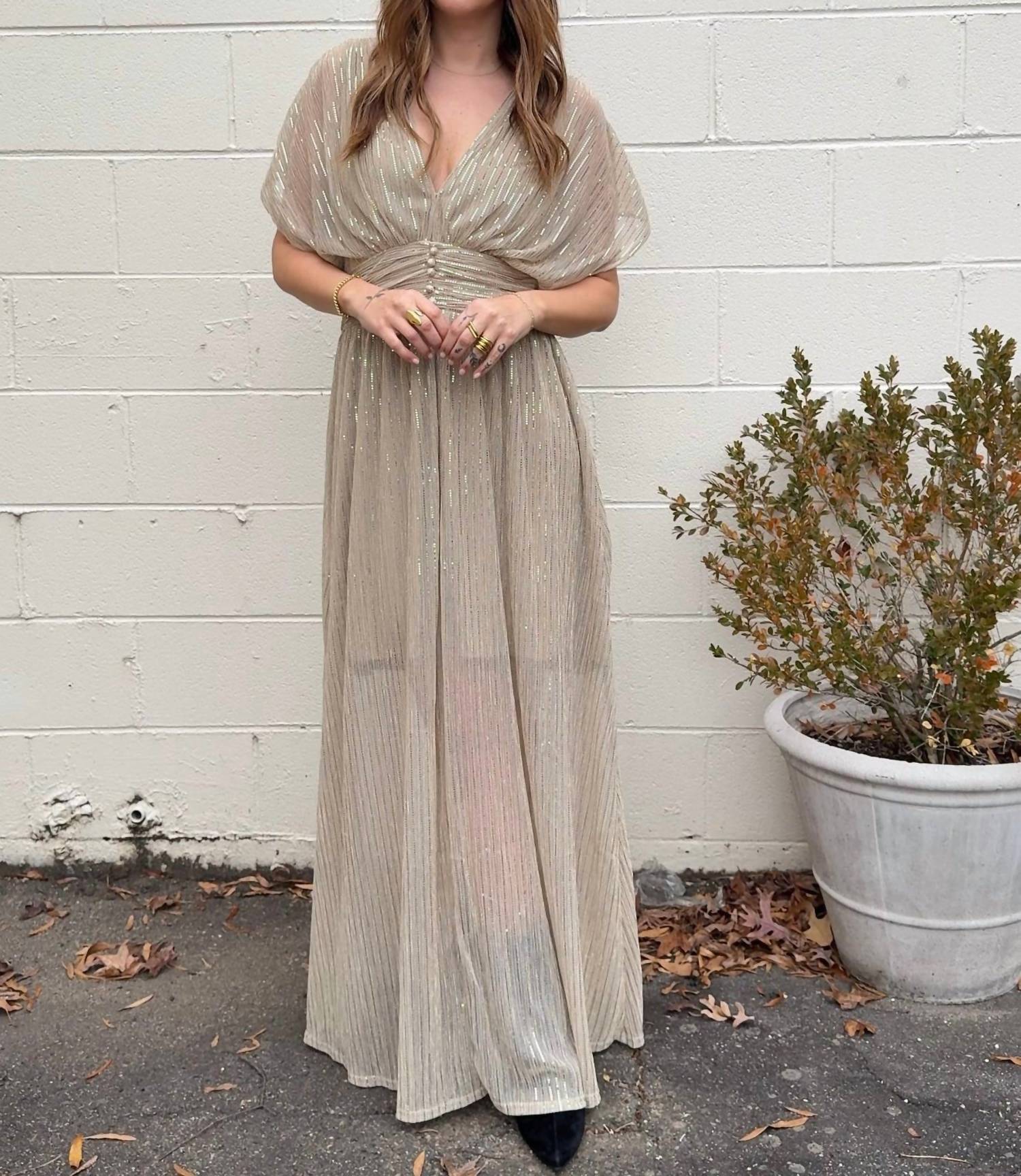 Dress Forum - Alaina Metallic Maxi Dress
