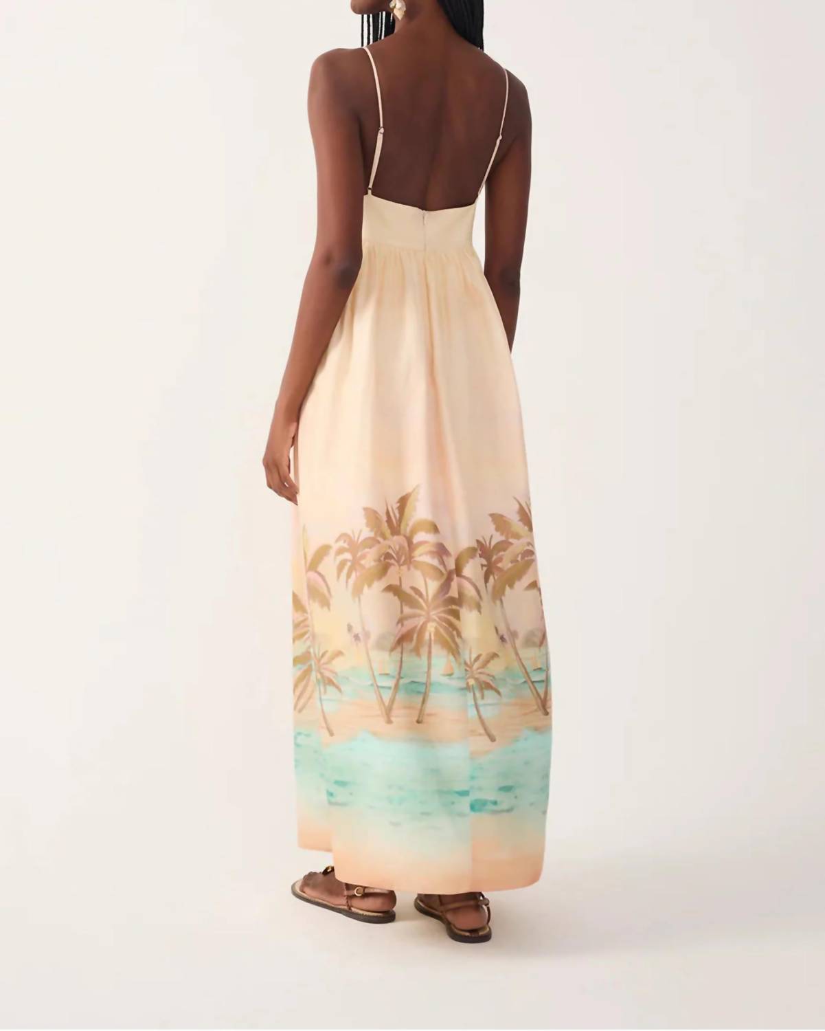 Dress To - Tropical Embroidered Bodice Maxi Dress