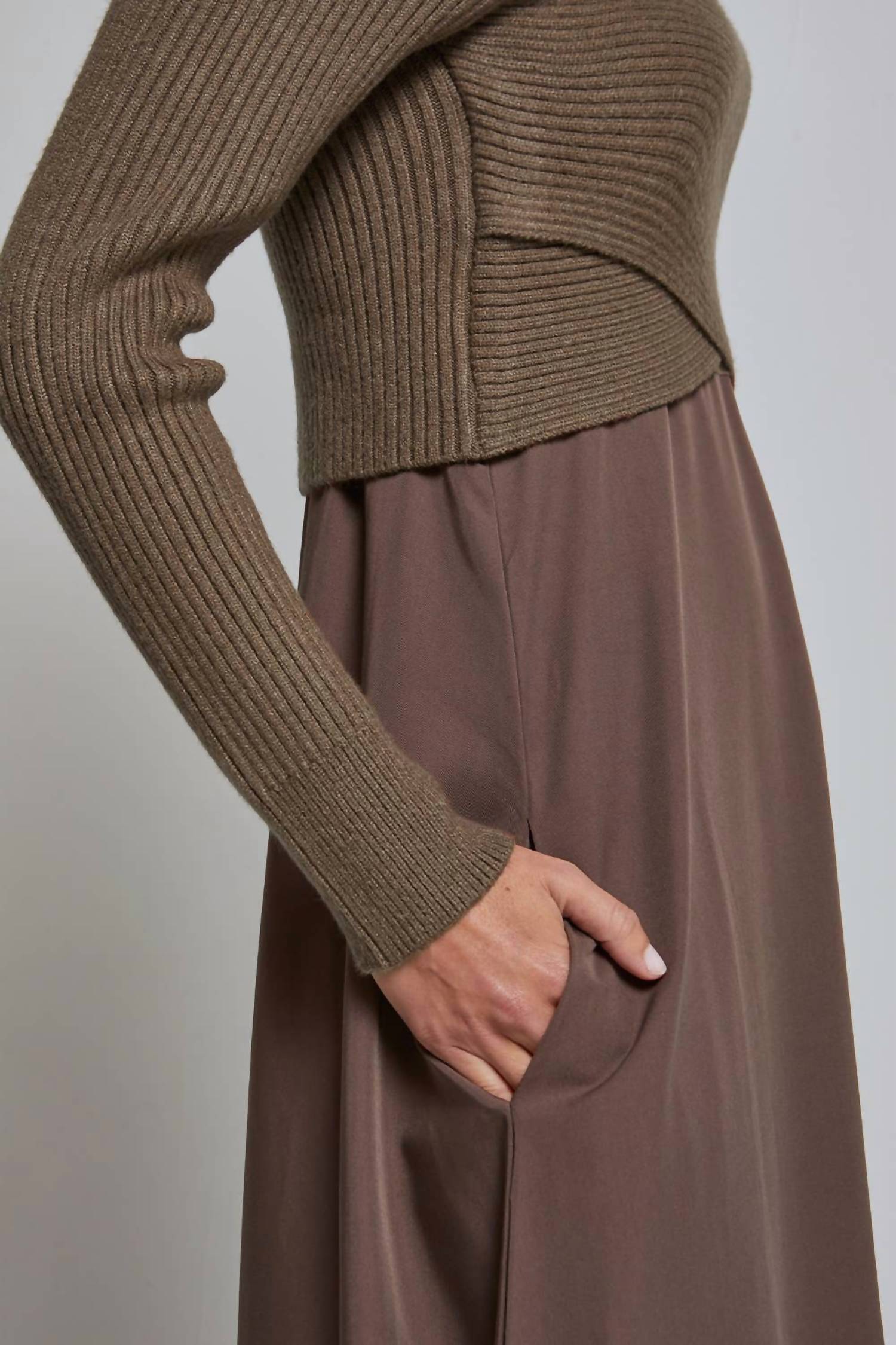 Crescent - Brooks Dress And Sweater Two-piece Set