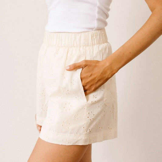 Sunshine Tienda - Eyelet Bermuda Shorts