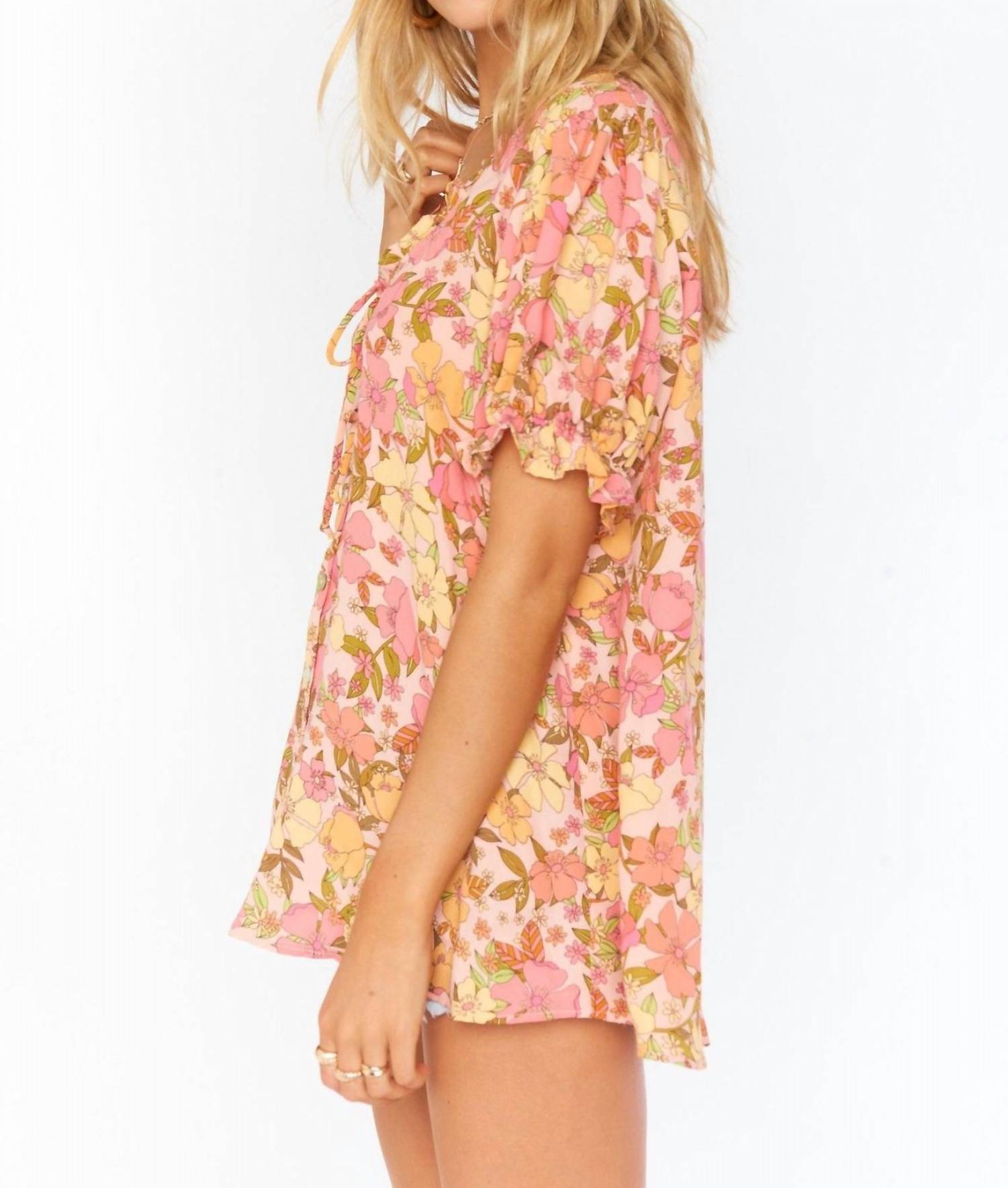 Show Me Your Mumu Brunch Top in pretty poppy - women's blouse - alternate view