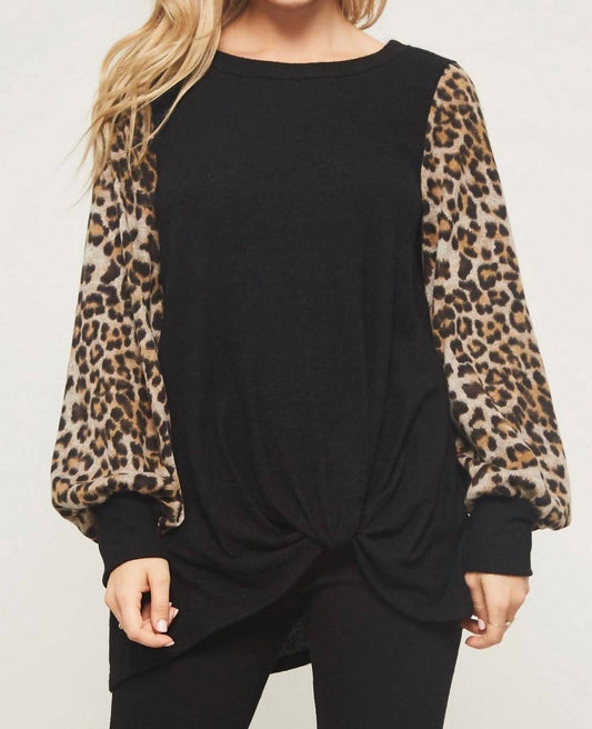 Promesa - Leopard Sleeve Tunic