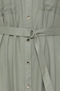 B.Young - Women's Short Sleeve Maxi Shirt Dress