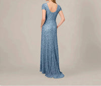 Adrianna Papell - Women's Scoop Back Sequin Gown