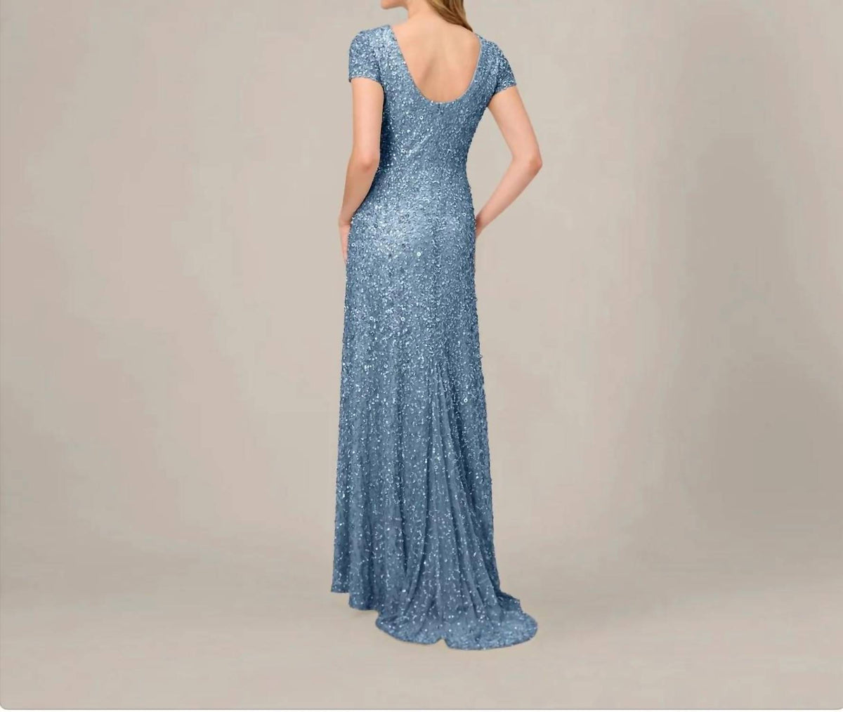 Adrianna Papell - Women's Scoop Back Sequin Gown