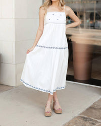 Creamon Celeste Midi Dress in white - women's dress