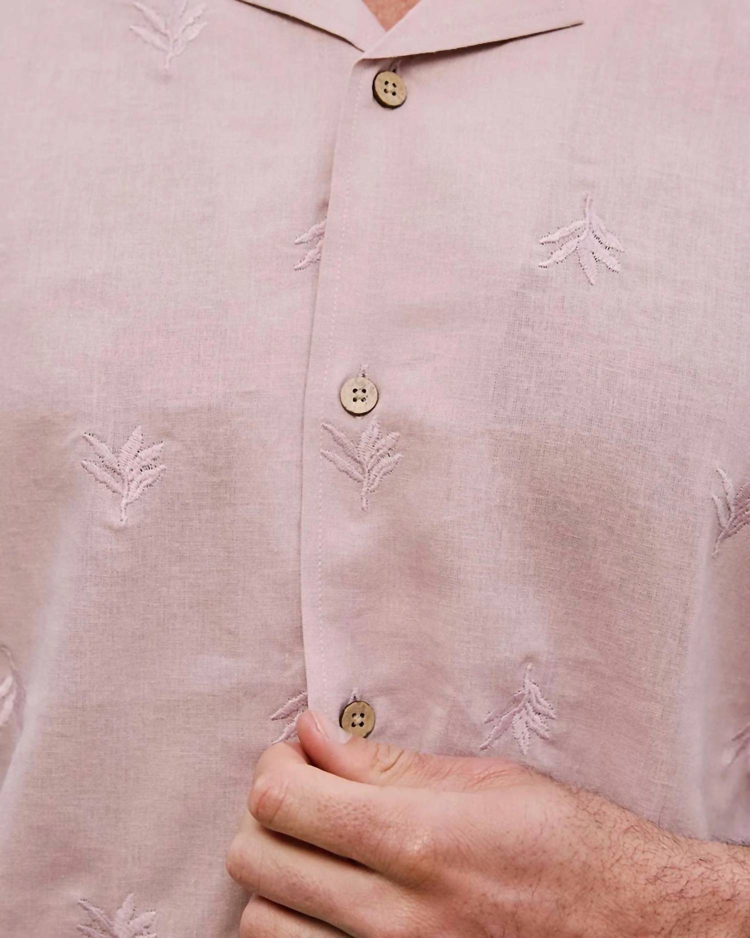 Fairfax & Favor - Men's Embroidered Cotton Short Sleeve Shirt