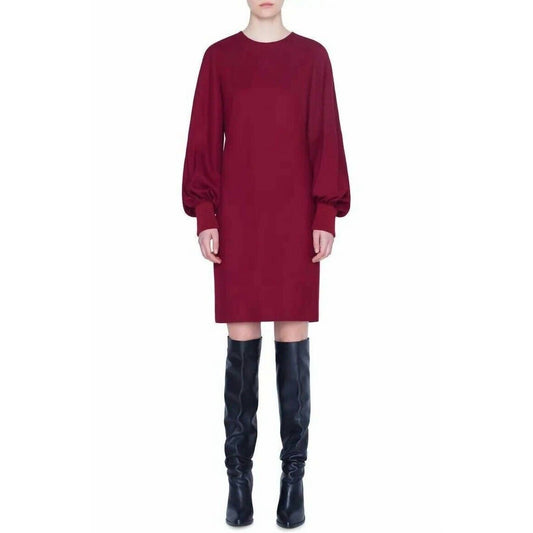 Akris Punto - Long Balloon Sleeve Wool Mini Dress