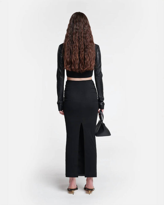 Nanushka - Hester Leather Midi Skirt