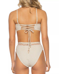 Isabella Rose Milan Bondi Bikini Bottom in beige - women's swimwear - detail view