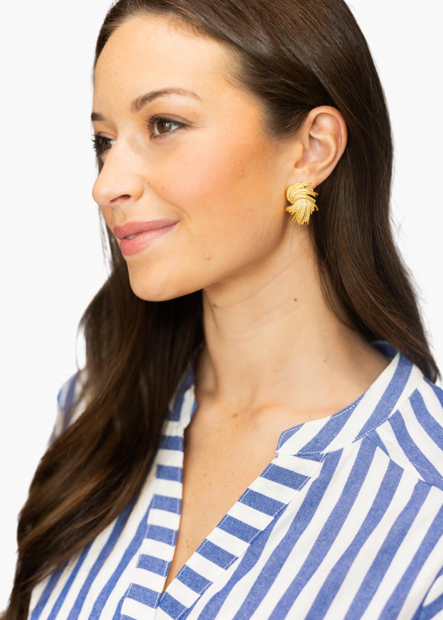 Susan Shaw - Women's Swirl Studs Earrings
