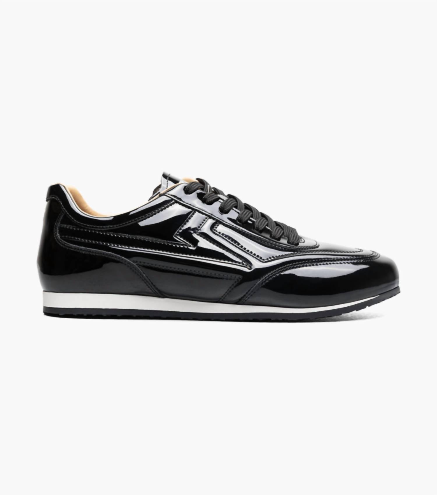 STACY ADAMS Men's Action 150 Sporty Lace Up Shoes in black patent - men's sneaker - view 5