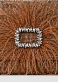 Elektra'S Workshop - Women's Ostrich Feather Shoulder Bag