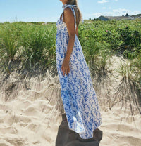 Louise New York Betsy Maxi Dress in white - women's dress - detail view